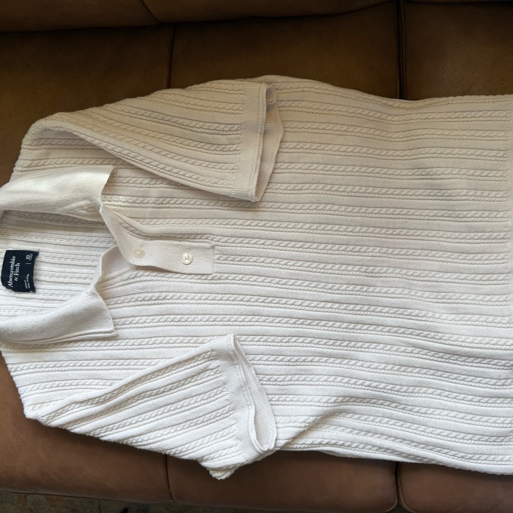 American Eagle Outfitters White Polo Shirt